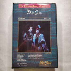 Don Carlo: The Metropolitan Opera VHS 1985 - 2-Tape Set